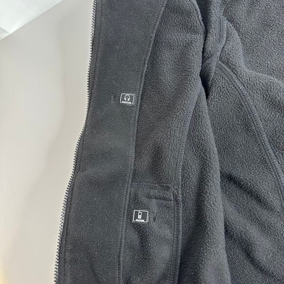 Calvin Klein Performance Black Fleece Jacket Zip Womens Size Medium M Quick Dry - Picture 9 of 12